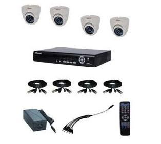4x NV Dome Cameras Surveillance System H.264